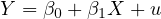 Y = β0 + β1X + u