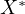   ∗
X 